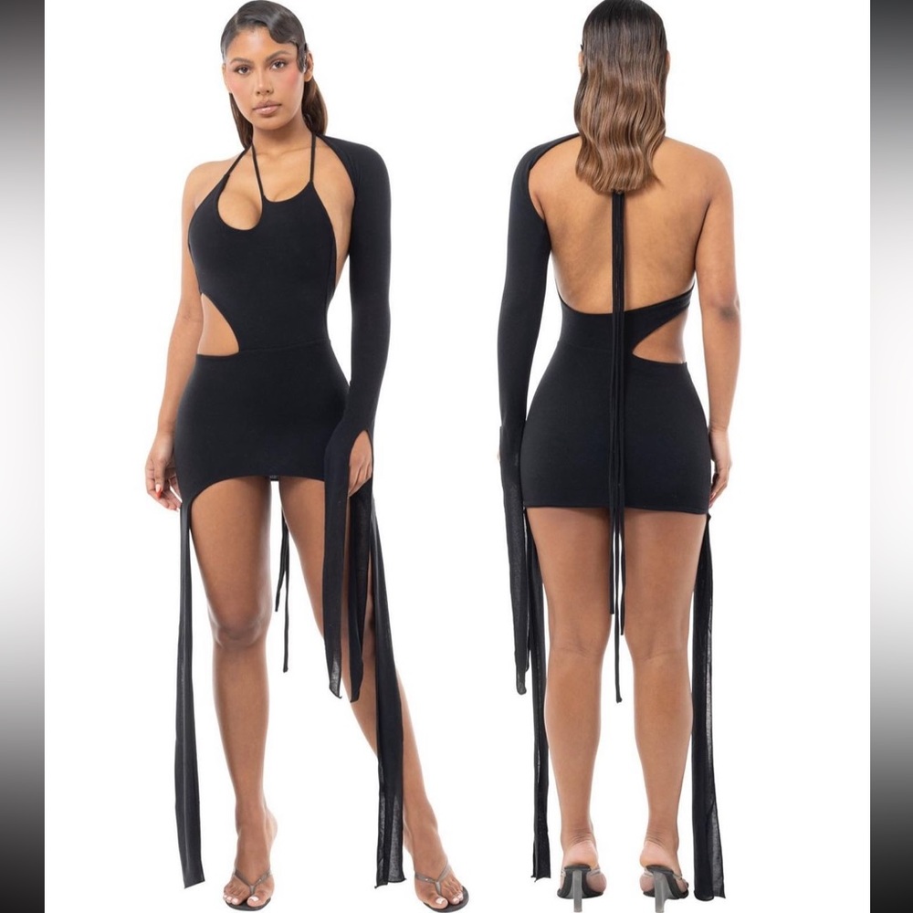 Asymmetrical mini dress